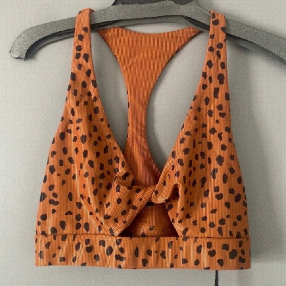 BEACH Riot - Women Twist Top Brown Spot Size Large NWOT
